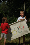 Upevňování olympiiské vlajky
